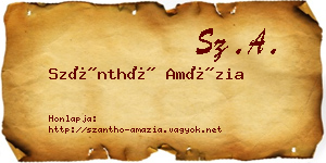 Szánthó Amázia névjegykártya